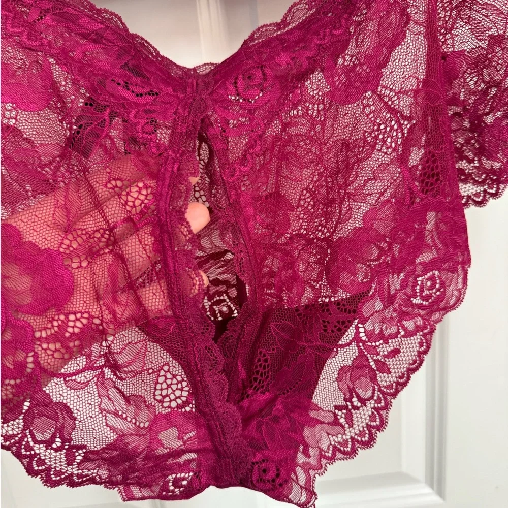 Torrid Pink Lace Bra and Panty Set - Picture 7 of 7